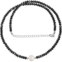 Harrods シルバー パールネックレス&ブラックストーンネックレス Harrods シルバー パールネックレス&ブラックストーンネックレス